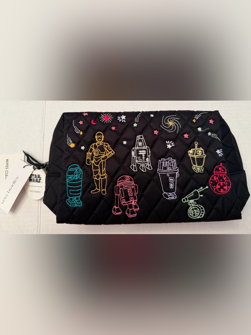 Vera Bradley Medium Cosmetic Bag Tossed Bandanna Droids New Release!